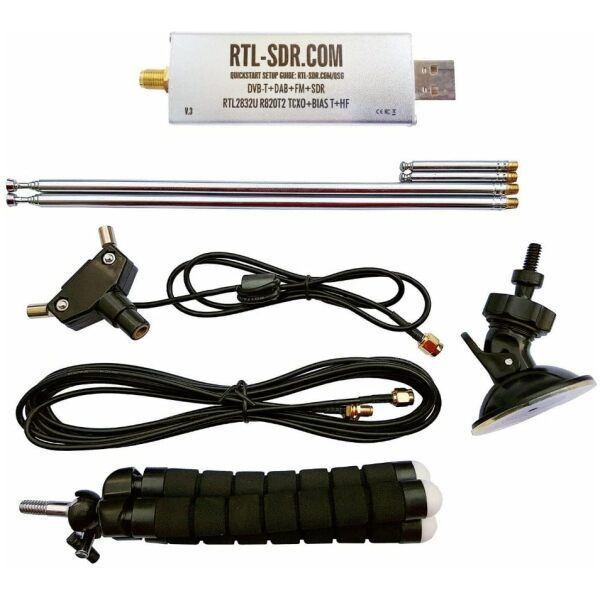 RTL-SDR Blog R820T2 RTL2832U  receptor SDR + antena dipolo