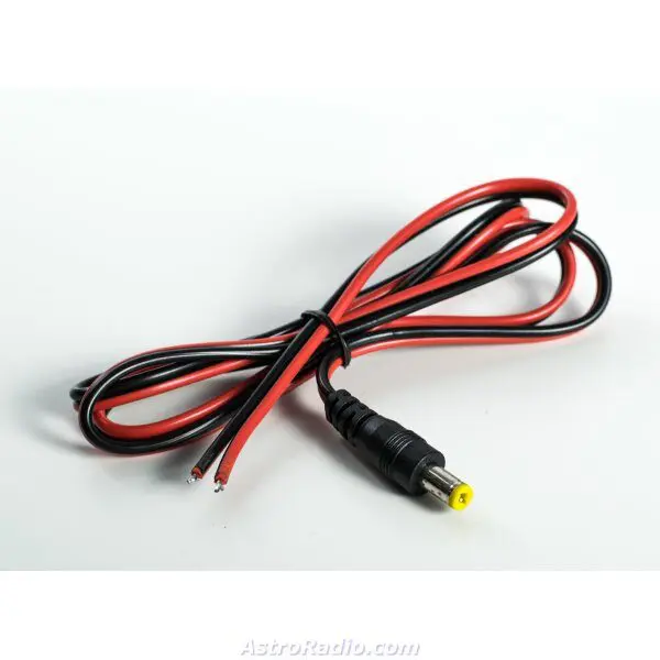Cable alimentació vermell / negre 1M jack 2.1x55mm