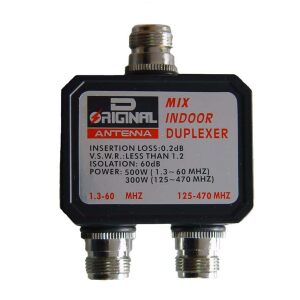 Duplexor 1.3-60 MHz. / 125-470 MHz., conectores tipo N, versión sin cables.