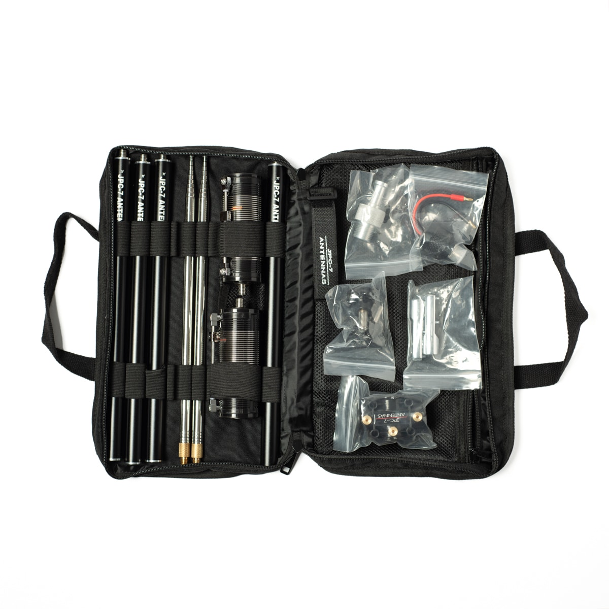 Antenne Radio JPC-7 HF Portable 14-50 MHz - Type V Avec équilibreur, Tiges Acier Inox 5.28 M