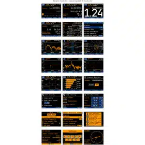 Ejemplos de medición y capturas de pantalla de visualización